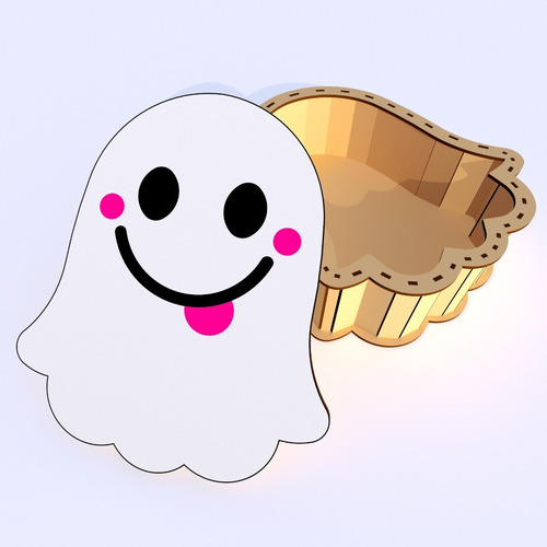Caja De Mdf Para Regalo Con Forma De Fantasma