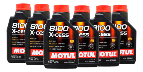 Aceite Sintético 5w30 Para Auto Motul 8100 X-cess 6 Litros