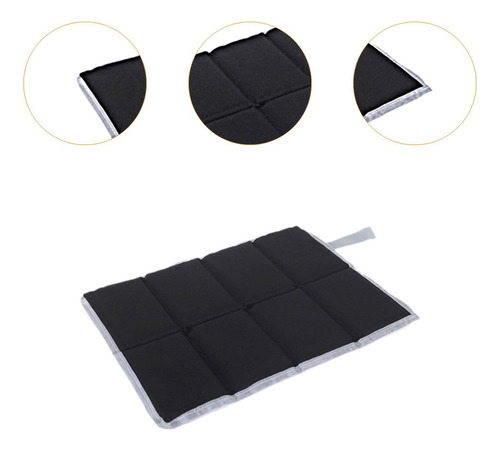 Cojín Para Acampar, Tela Oxford, Impermeable, Negro