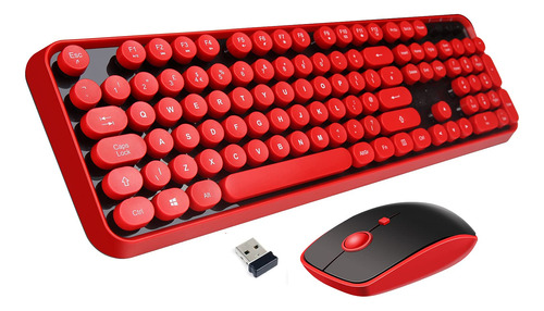 Combo De Teclado Inalmbrico, Teclado Inalmbrico De 2.4 Ghz,