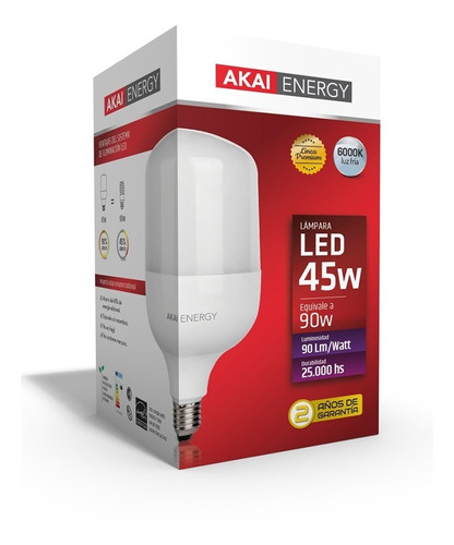 Lámpara Foco Led Alta Potencia Galponera 45w 220v E27 Akai