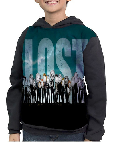  Casaco Moletom Infantil Lost Meme Derp Full Print Perdido