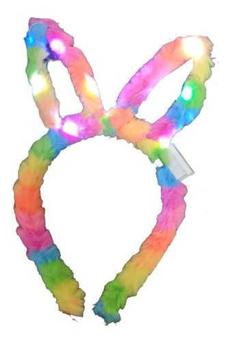 Tiara De Cabelo De Pelucia Led Que Pisca Coelhinha Carnaval