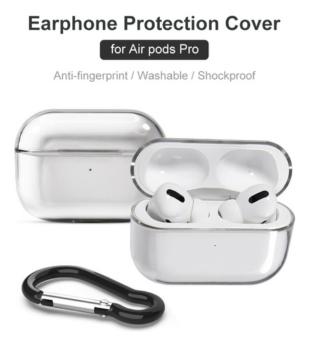Funda De Carga Para AirPods Pro, Carcasa De Tpu Transparente