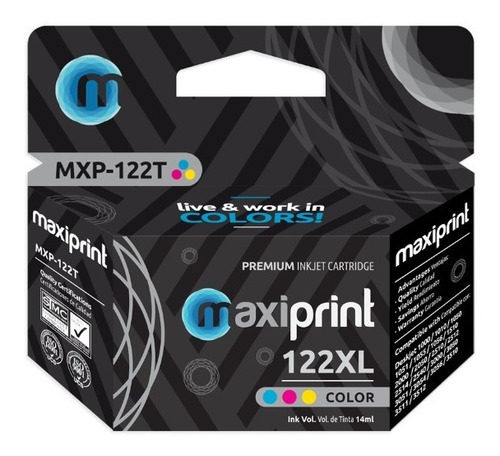 Cartucho Maxiprint Compatible Hp 122xl Tricolor (ch564hl)