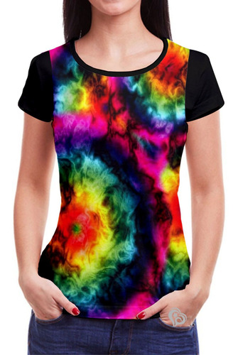 Camiseta Tie Dye Feminina Blusa Roupas Camisa Tai Dai Est 22