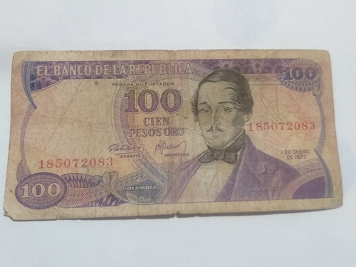 Billetes 100 Pesos 1 Enero 1977