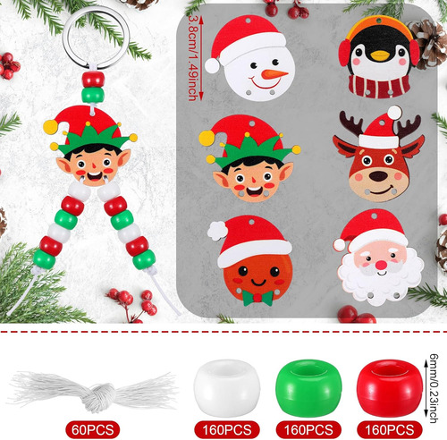 Quelay 30 Juegos De Llavero Navideño Para Niños, Llavero Con