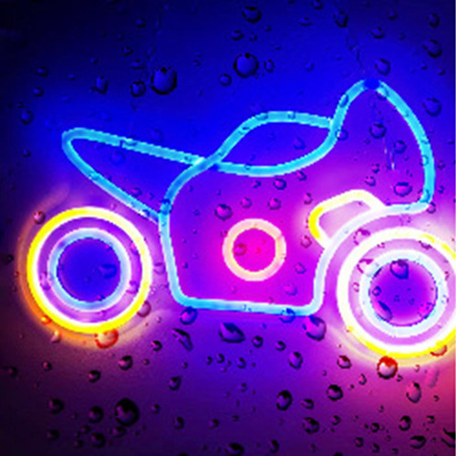 Letrero De Neón Para Motocicleta, Luz Led Nocturna, Letrero