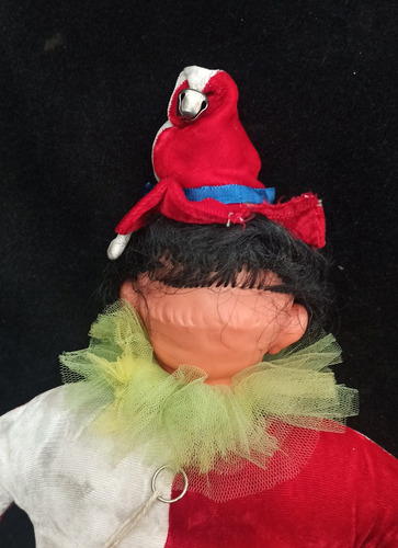 Antiguo Payaso, Muñeco De Trapo Con Cabeza De Goma 50cm Alto (Usado)