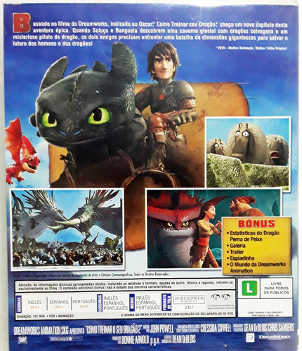Dvd Como Treinar O Seu Dragão 2 - Edição Com Extras - Novo
