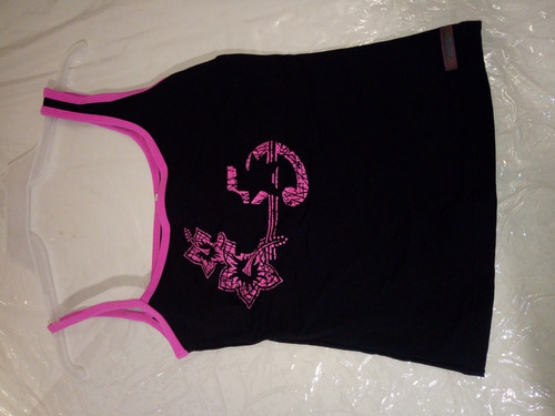 Tank Top Rosa Y Negro.talla Chica.
