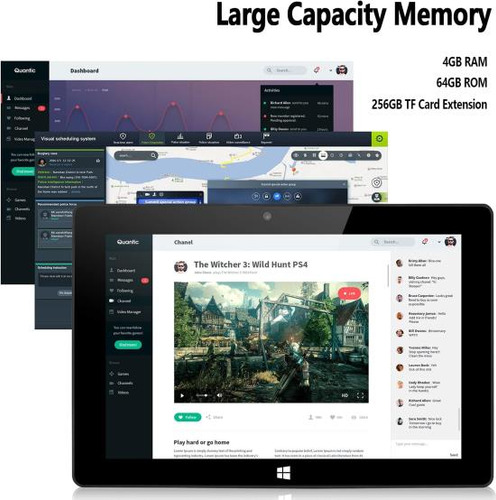 Zaofepu Tablet De 10 Polegadas Windows 10 Home, Tablet Pc 4