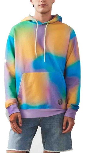 Buzo Algodón Hombre Bensimon Hoodie Blur Rustico Multi Pre