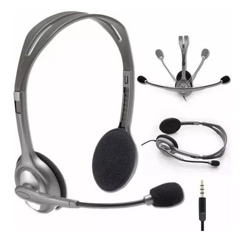 Imagen 4 de 10 de Auricular Vincha Headset Logitech H111 Micrófono Minip 3.5mm