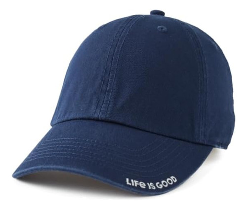 La Vida Es Buena. Gorra Fría Marca Sólida, Azul Oscuro