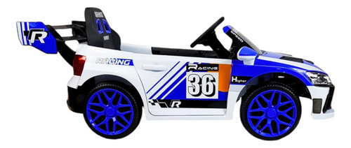 Montable Electrico Para Niños Carro Rally Con Control Color Azul