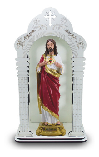 Capelão 60 Cm Com Imagem Do Sagrado Coração De Jesus