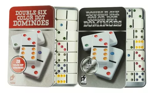 Jogo De Domino Profissional Osso 28 Peças Coloridos