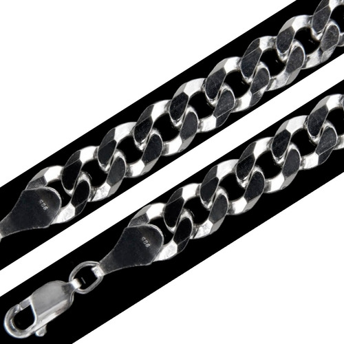 Cadena Hombre Barbada L 8mm-60cmplataley.925 Duodeluxejoyas®