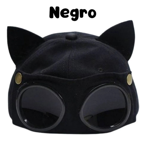 Gorra Con Orejas Y Lentes Cómoda Deportes Al Aire Libre 1pz
