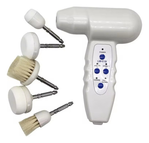 Cepillo giratorio eléctrico Dreamy Skin para limpieza facial 5 en 1 color blanco