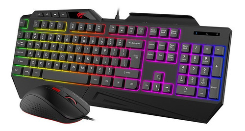 Kit Teclado Mouse Gamer Gaming Combo Havit Rgb Kb852cm Cuota