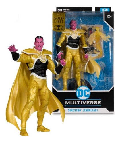 Etiqueta dorada Sinestro (parallax) de Mcfarlane Toys