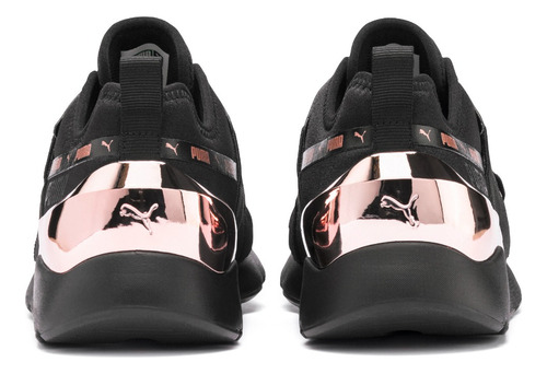 Tenis Puma Muse X-2 Metallic Wn Mujer Negro Y Rosa Metálico