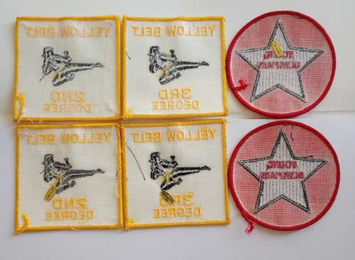 Karate Parches De Niveles (( Nuevos )) Usa Amarillo/rojo N/a