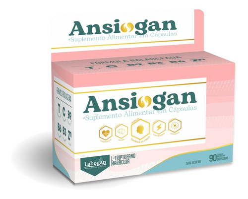 Suplemento Contra Ansiedade Ansiolítico Natural Ansiogan 90c