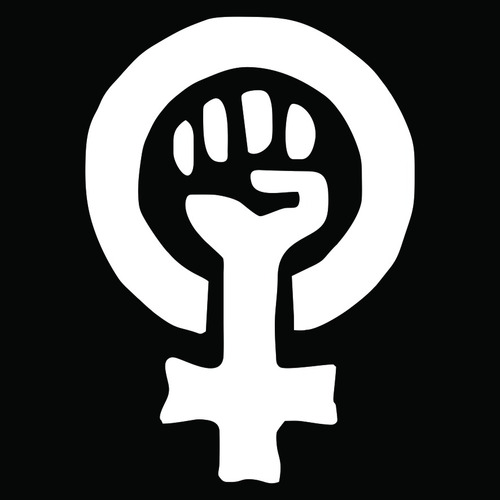 Sticker Auto - Logo Feminista - 9,9 X 14 Cm.