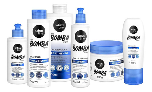 Salon Line Sos Bomba Kit Completo 6 Produtos