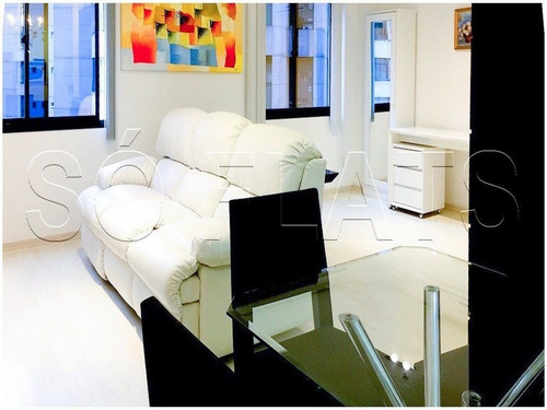 Flat Em Moema, Muito Bem Localizado, A Poucos Metros Da Av. Ibirapuera, Mobiliado - Sf33280
