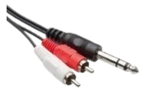 6 Cabos Star Cable P10 Stereo X 2 Rca 3 Metros