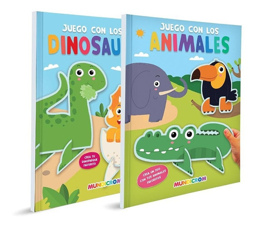 Pack Oferta Libros Juego Con Los Dinosaurios Y Animales