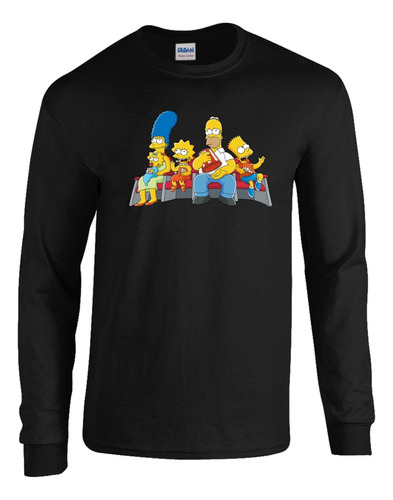 Camiseta The Simpsons Familia Camibuso Manga Larga Hombre