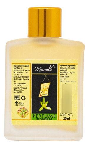 Perfume De Vainilla 15 Ml Murralh