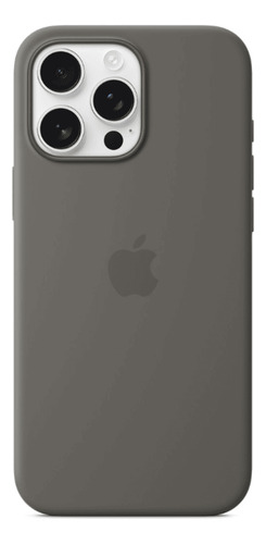 Case Silicone Magsafe Capa iPhone 16 Pro Cinza-pedra