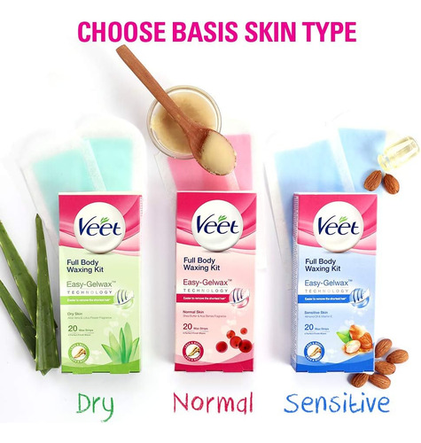 Veet Kit De Depilación De Cuerpo Completo, Piel Sensible (pa