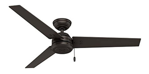 Ventilador de techo Hunter Cassius premier bronze con 3 aspas color  fire polished wood y premier bronze, 52" de diámetro 120 V