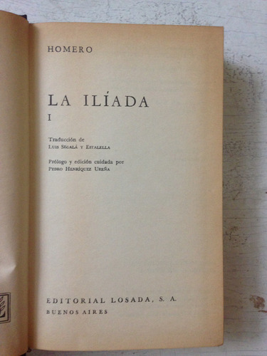 La Iliada I: Homero - (encuadernado)