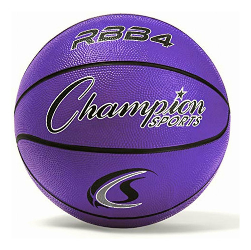 Champion Sports Rubber Intermediate Basketball, Heavy Duty Color Purple