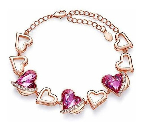 Pulsera De Tenis De Angel Rosa Para Mujer De La Marca Cde Pa