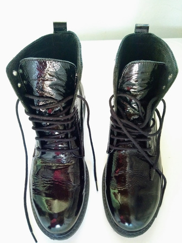 Zapatos Borcegos De Charol 40 Febo