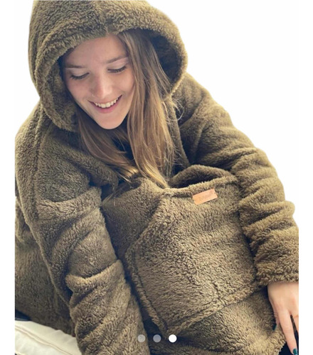Imagen 3 de 3 de Buzo Pijama Oversize Corderito Unisex