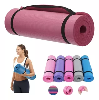 Tapete Yoga Pilates Fitness Ginastica 173x60cm 5mm Com Alça