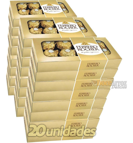 Chocolate Ferrero Rocher Atacado Caixa Com 20 Un De 100gr Cd