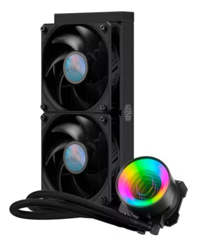 Refrigeração Liquida Aio Cooler Master Ml240 Espelho Rgb Led Multicolorido