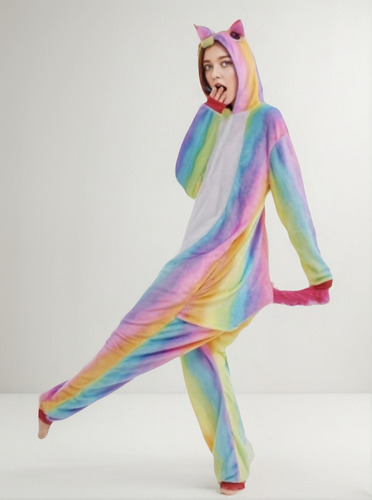 Pijama Unicornio Arcoiris Adulto 